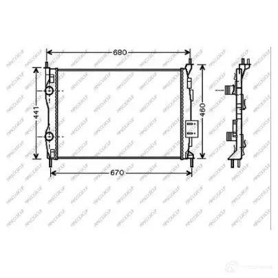 Радиатор охлаждения двигателя PRASCO DS710R001 1437697250 BNLXGG 2