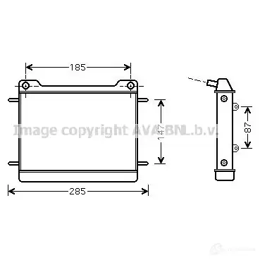 Радиатор охлаждения двигателя PRASCO FPOQ22 ms2347 2595838 ME039 R006