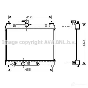 Радиатор охлаждения двигателя PRASCO S643F3D 2606619 to2287 TY32 0R004