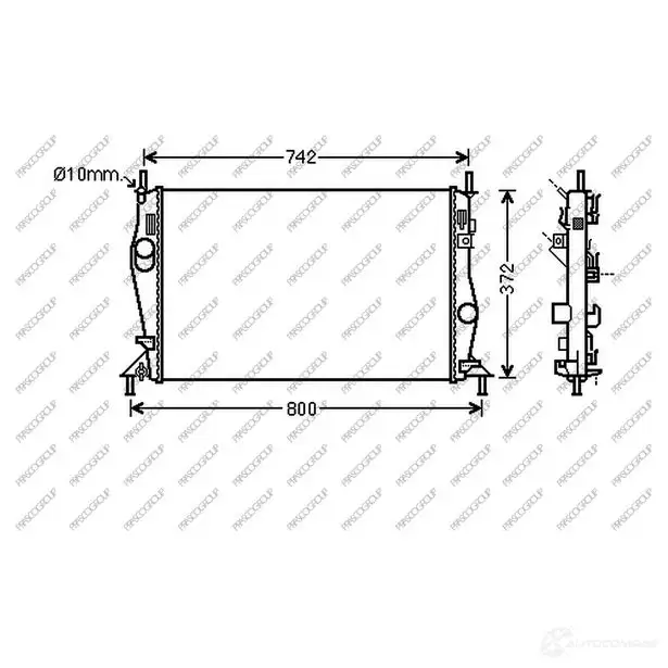 Радиатор охлаждения двигателя PRASCO YAT MWS 1437697650 fd424r004 изображение 0