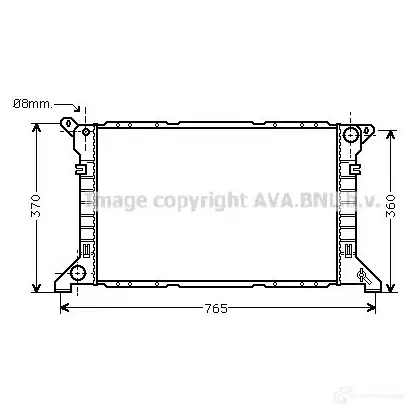 Радиатор охлаждения двигателя PRASCO 5W3D K fd2202 2582894 4045385019823