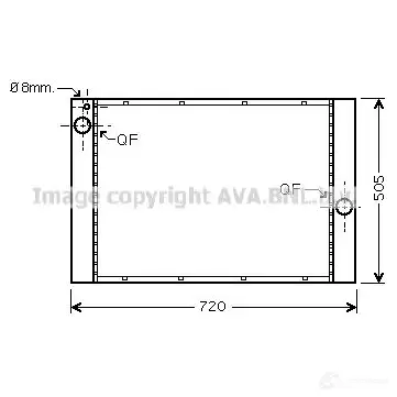 Радиатор охлаждения двигателя PRASCO YROYWX3 bw2372 BM046R 010 2577133