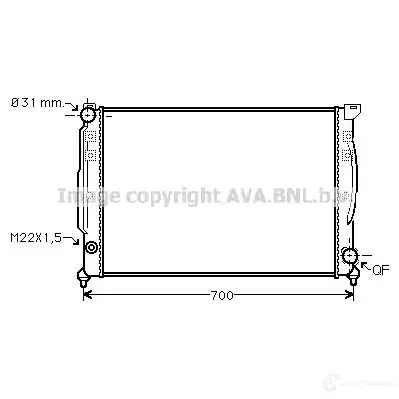 Радиатор охлаждения двигателя PRASCO AD0 17R004 3C1UO ai2110 2574446