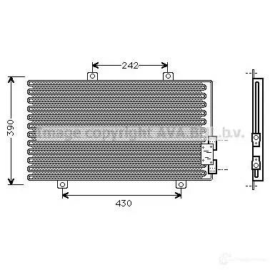 Радиатор охлаждения двигателя PRASCO AA34 0R001 KSPUR 2574902 al2078
