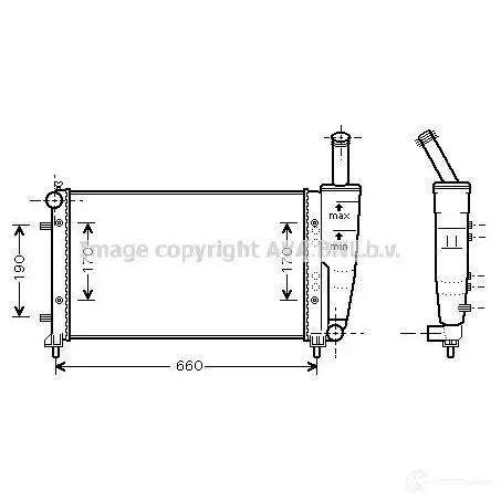 Радиатор охлаждения двигателя PRASCO ft2290 HILLKQG FT340R00 4 2585759 изображение 0