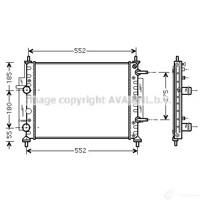 Радиатор охлаждения двигателя PRASCO 1A4X9 fta2260 FT137 R026 2587133