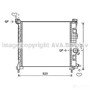 Радиатор охлаждения двигателя PRASCO ol2561 0QG553 OP354 R001 2598119
