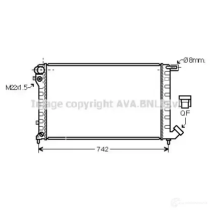 Радиатор охлаждения двигателя PRASCO G8NYI90 cn2147 CI915 R017 2578839 изображение 0