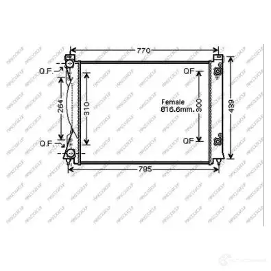 Радиатор охлаждения двигателя PRASCO ZD6HJ NI 1437727332 AD034R005