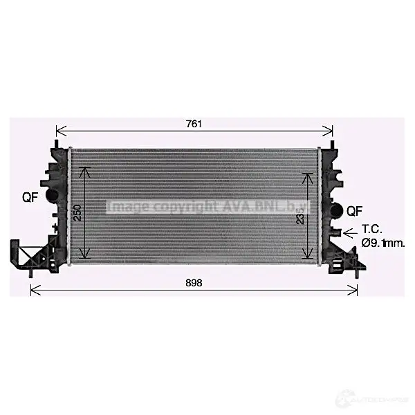 Радиатор охлаждения двигателя PRASCO KH RDX 1437673486 ol2703 изображение 0