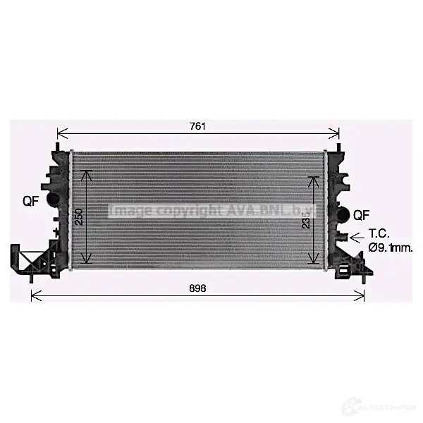 Радиатор охлаждения двигателя PRASCO KH RDX 1437673486 ol2703