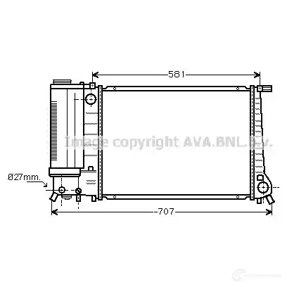 Радиатор охлаждения двигателя PRASCO 4045385108978 IJSWG TO bw2163 2577074
