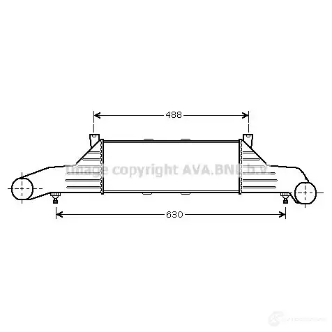 Радиатор охлаждения двигателя PRASCO 4045385192755 2610650 YBG0I 1V vw2343