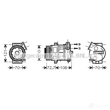 Радиатор охлаждения двигателя PRASCO 2G0MR 2595858 ME6 60R002 ms2449