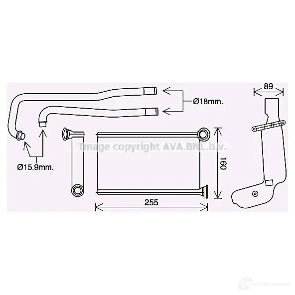 Радиатор охлаждения двигателя PRASCO FZ JRA7 ol2308 4045385033409 2598053