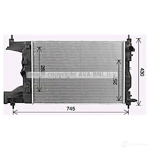 Радиатор охлаждения двигателя PRASCO 4045385235254 WY1U 8T 1424876009 ct2072 изображение 0