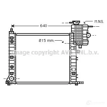 Радиатор охлаждения двигателя PRASCO 14A9ZEM msa2265 2596190 ME9 07R006 изображение 0