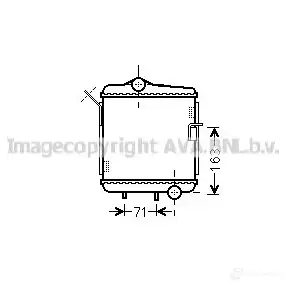 Радиатор охлаждения двигателя PRASCO 2574504 ai2311 A D022R016 0G7M9UR
