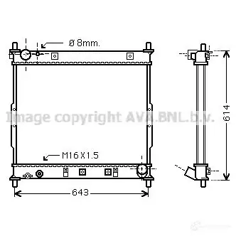 Радиатор охлаждения двигателя PRASCO SY810R00 1 19SFY0 2582027 dwa2062 изображение 0