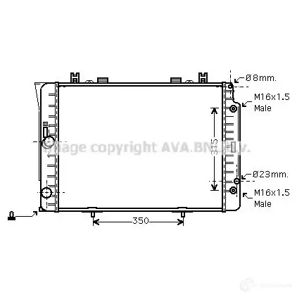 Радиатор охлаждения двигателя PRASCO H69B F vw2114 2610579 4045385046027
