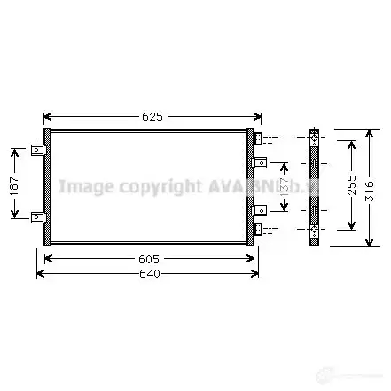 Радиатор охлаждения двигателя PRASCO 2582934 FD1 07R003 H9IQKF4 fd2337