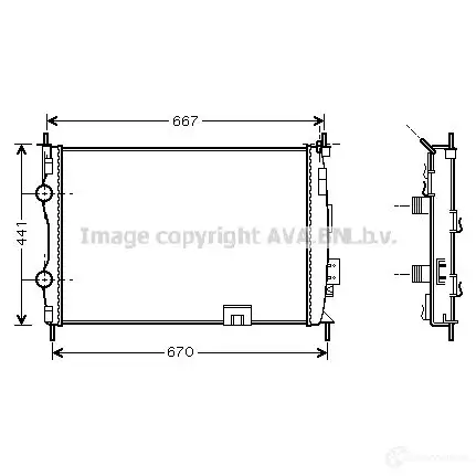 Радиатор охлаждения двигателя PRASCO DS710 R003 dna2280 2580399 GPBXSEM