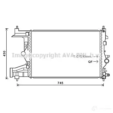 Радиатор охлаждения двигателя PRASCO ME915R 003 ms2183 2595763 PU2FM
