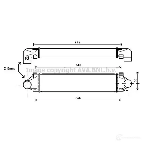 Радиатор охлаждения двигателя PRASCO GCNQJ6W 2603728 D S917R011 rt2325 изображение 0