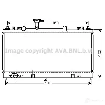 Радиатор охлаждения двигателя PRASCO MZ049R0 03 2597282 2X5OGSV mz2162 изображение 0