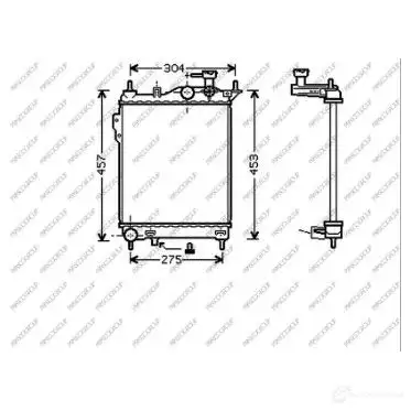 Радиатор охлаждения двигателя PRASCO 1437734312 X 273ZE0 HN330R001 изображение 0