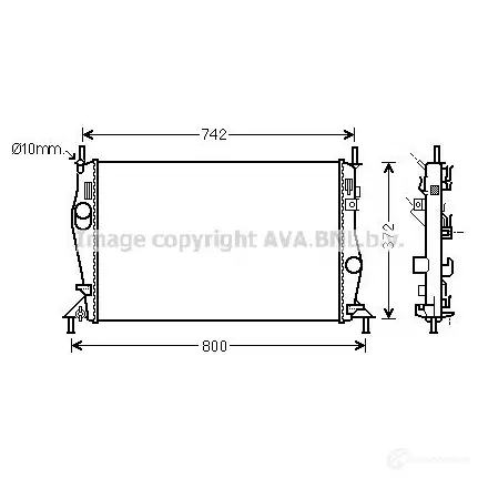 Радиатор охлаждения двигателя PRASCO fd2596 FD4 24R004 2582971 G58DAJ изображение 0