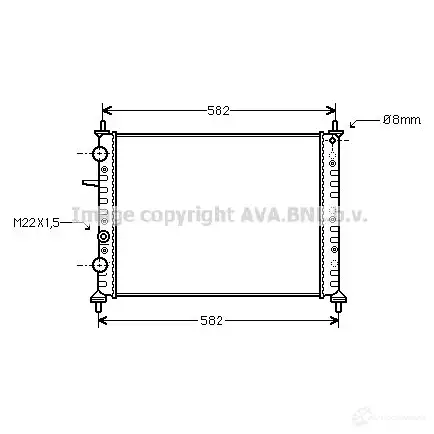 Радиатор охлаждения двигателя PRASCO Q EW58DN 2585704 4045385021642 ft2162