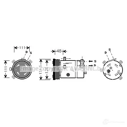 Радиатор охлаждения двигателя PRASCO RKTGTAV ms2365 ME324R 003 2595845