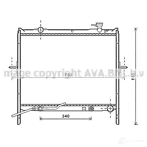 Радиатор охлаждения двигателя PRASCO KI812R 001 YIOEIYZ 2591010 ka2179