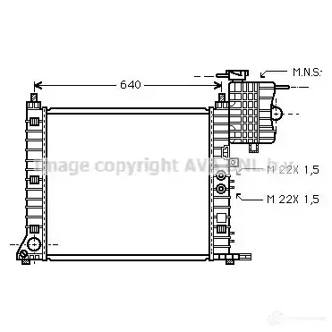 Радиатор охлаждения двигателя PRASCO ME90 7R003 msa2218 2596180 9EOPNI
