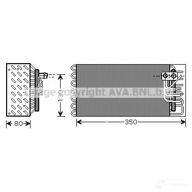 Испаритель кондиционера PRASCO 2601901 prv041 B7 UJH67 4045385049769