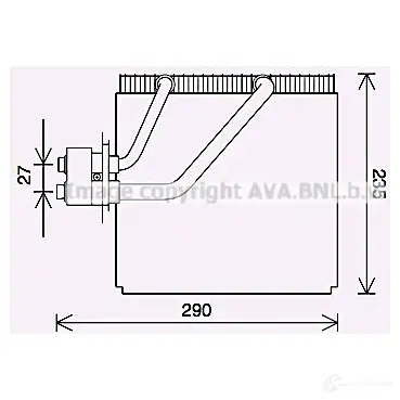 Испаритель кондиционера PRASCO HL N3QT 4045385220199 hyv456 1225585060