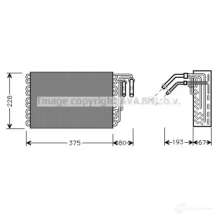 Испаритель кондиционера PRASCO 2596487 4045385049462 DK T4E7 msv020