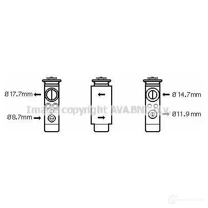 Расширительный клапан кондиционера PRASCO ol1412 ZTSK I9W 4045385071333 2597856 изображение 0