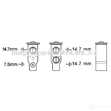 Расширительный клапан кондиционера PRASCO 4045385197422 hy1384 2589780 9 AKB2