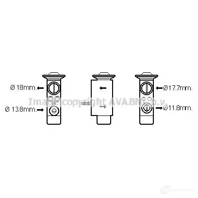 Расширительный клапан кондиционера PRASCO 2608533 4D XCA 4045385199488 vo1181