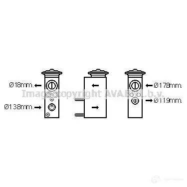 Расширительный клапан кондиционера PRASCO 4045385185771 0J EZDT 2595656 ms1599