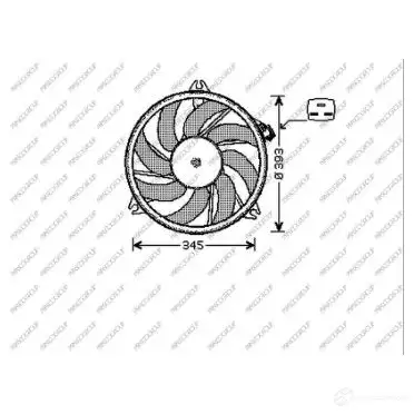 Вентилятор радиатора PRASCO PG009F004 1437738353 2O5XH L5 изображение 0