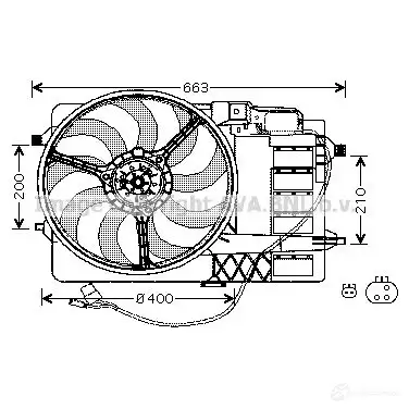 Вентилятор радиатора PRASCO 2577318 bw7506 MN3 04F001 T2JM0R1 изображение 0