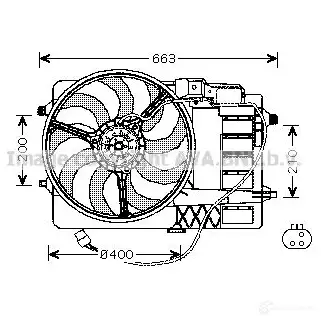 Вентилятор радиатора PRASCO HJBHS 2577328 bw7516 MN304F00 2 изображение 0