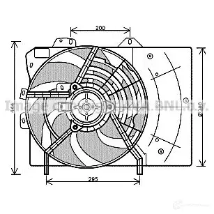 Вентилятор радиатора PRASCO 8YZD2 pe7539 CI30 4F003 2600497 изображение 0