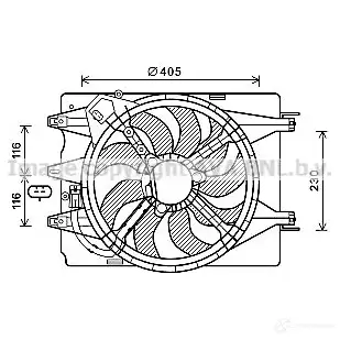 Вентилятор радиатора PRASCO FT040 F003 ft7601 2586464 2OGU5 изображение 0