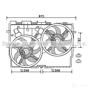Вентилятор радиатора PRASCO CM4DU 2586447 FT930F 002 ft7584 изображение 0