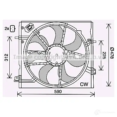 Вентилятор радиатора PRASCO 5FXXO S1 dn7536 1225543848 4045385217700 изображение 0