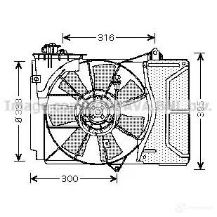 Вентилятор радиатора PRASCO 2606944 O4PCO9 T Y320F001 to7503 изображение 0